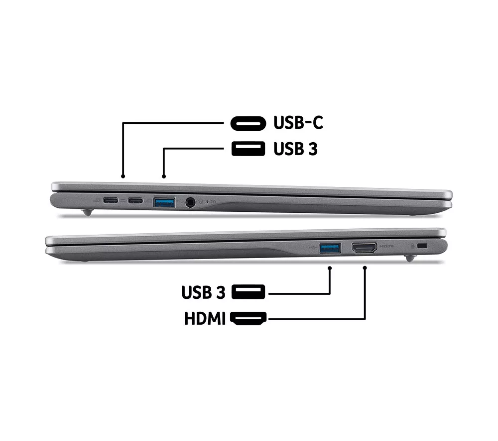 ACER 516 16" Chromebook Plus - Intel® Core™ i5, 256 GB SSD, Grey - Image 10