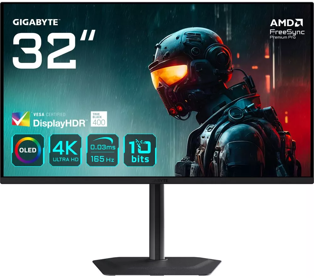 GIGABYTE MO32U 4K Ultra HD 31.5" QD-OLED Gaming Monitor - Black