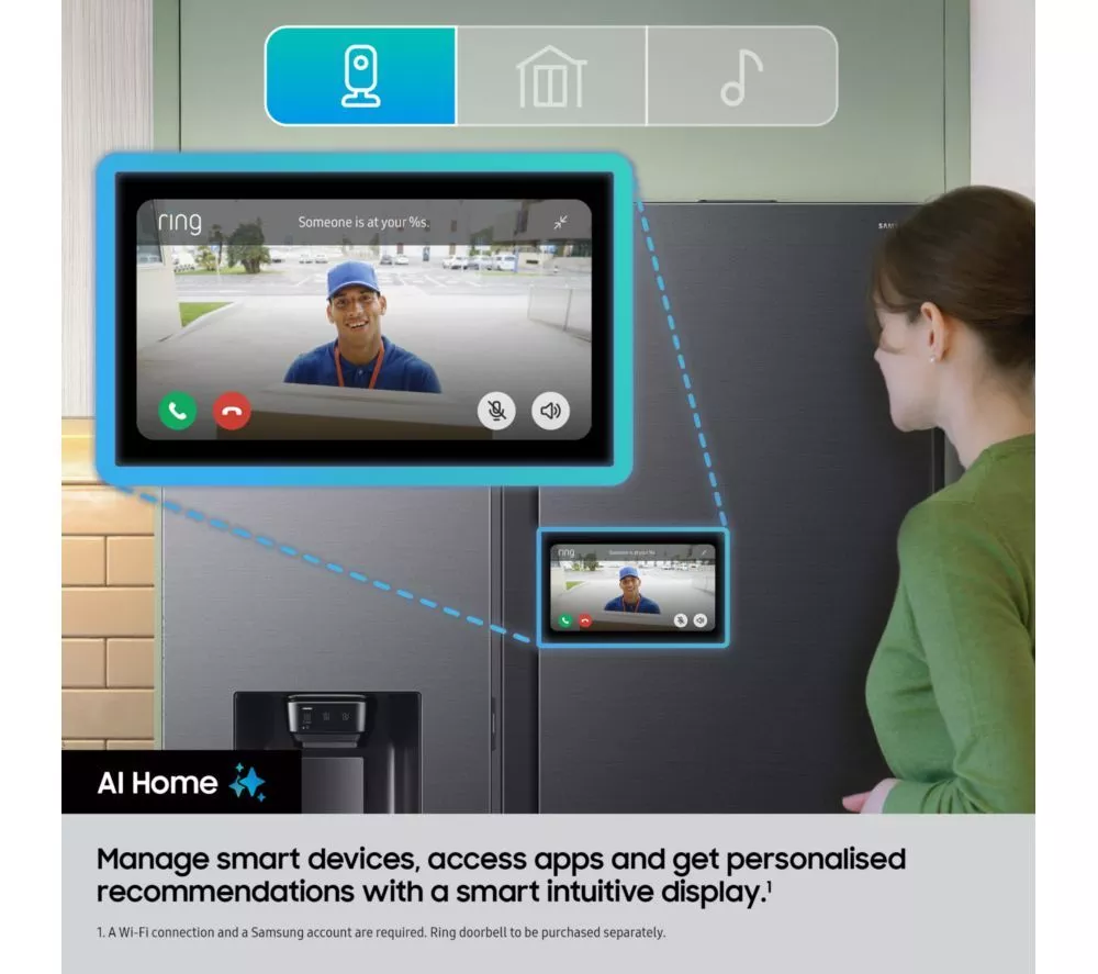 SAMSUNG Bespoke Series 9 AI Home RS90F64EETEU American-Style Smart Fridge Freezer - Silver - Image 4