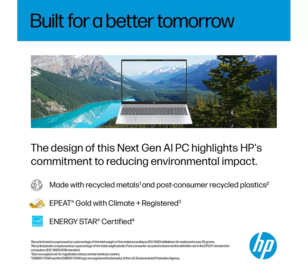 HP OmniBook 5 NGAI 16" Laptop, Copilot+ PC - AMD Ryzen AI 7, 512 GB SSD, Glacier Silver - Image 9