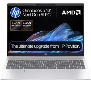 HP OmniBook 5 16" Laptop - AMD Ryzen AI 5, 512 GB SSD, Silver