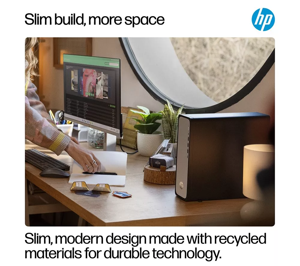 HP OmniDesk Slim S03-0005na Desktop PC - Intel® 300, 256 GB SSD, Black