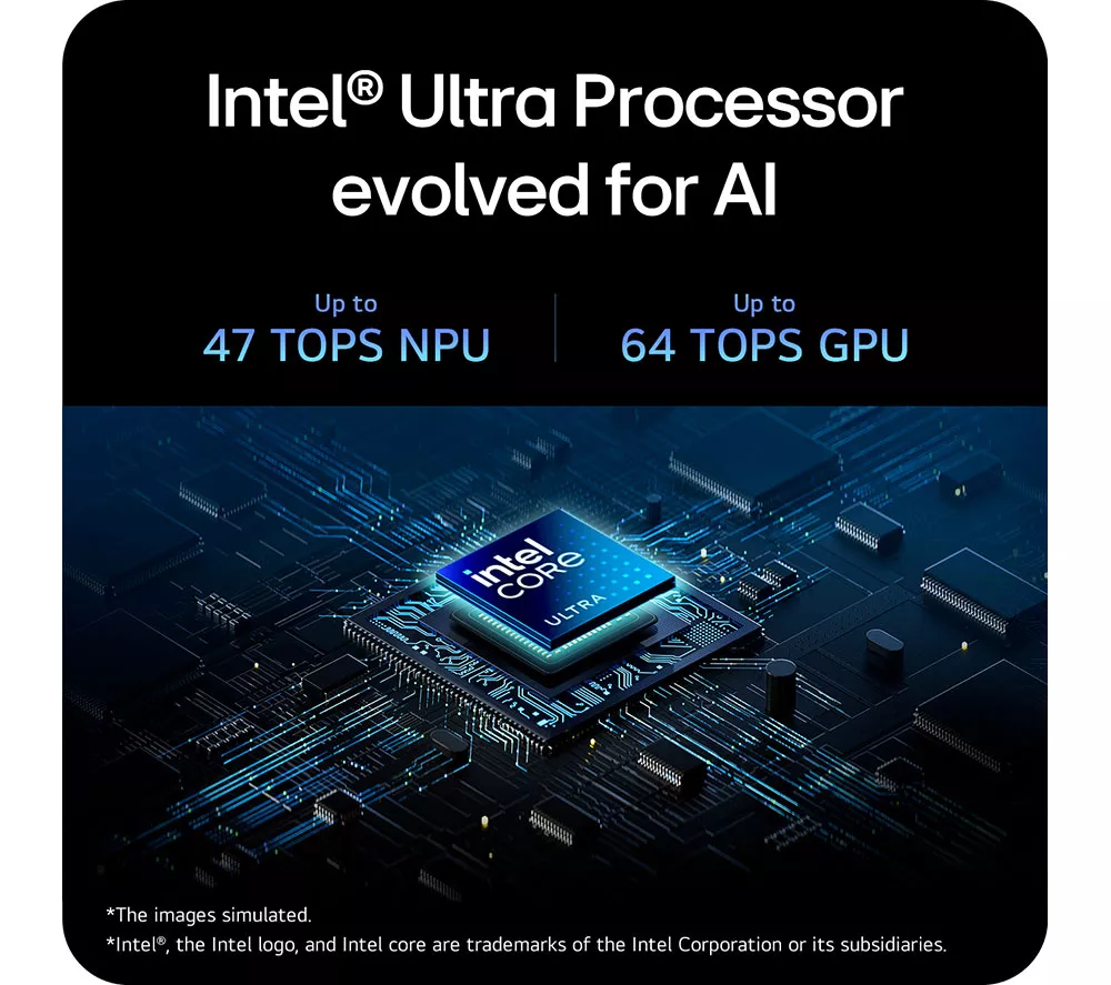 LG gram 17 17Z90TL-G.AU88A1 17" Laptop, Copilot+ PC - Intel® Core™ Ultra 7, 1 TB SSD, Black - Image 7