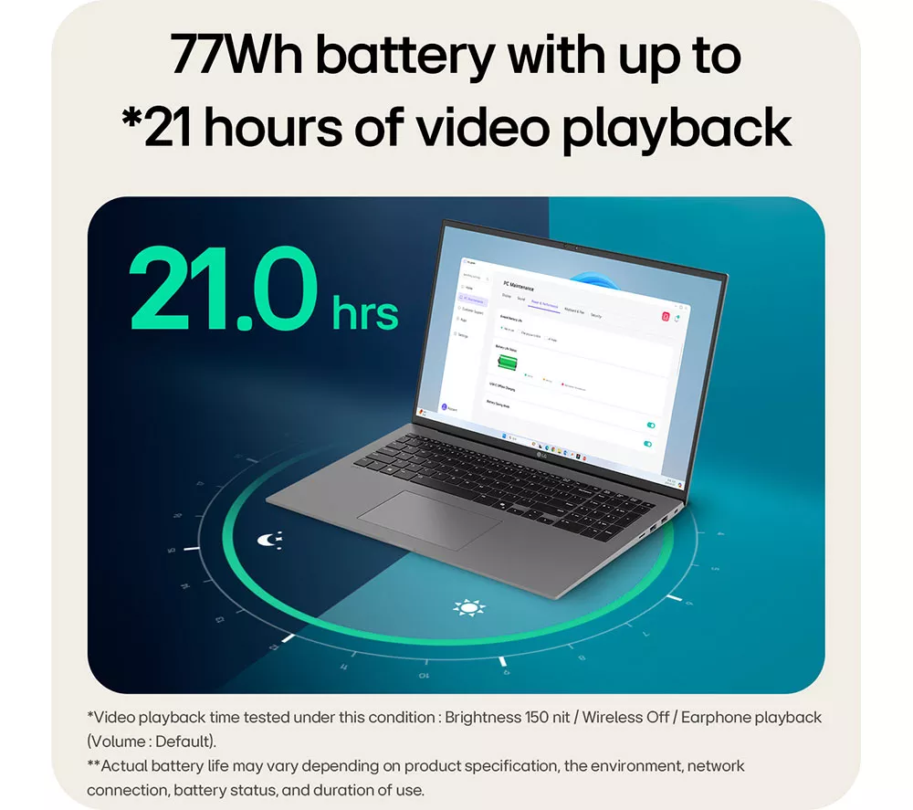 LG gram 17 17Z90T-G.AD88A1 17" Laptop, Copilot+ PC - Intel® Core™ Ultra 7, 1 TB SSD, Black