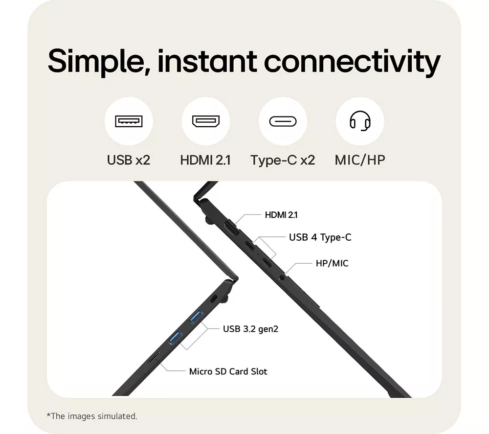 LG gram 17 17Z90T-G.AD88A1 17" Laptop, Copilot+ PC - Intel® Core™ Ultra 7, 1 TB SSD, Black