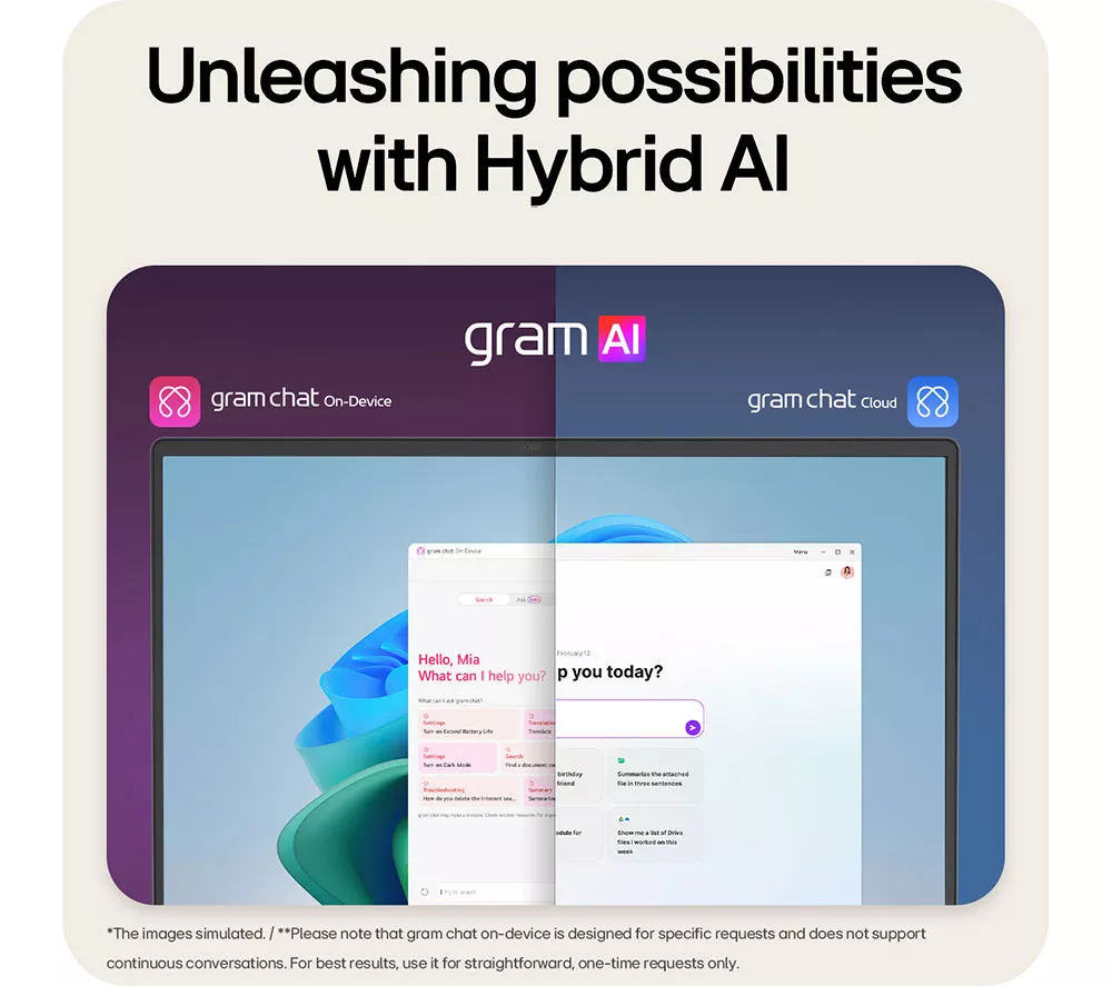 LG gram 17 17Z90T-G.AD88A1 17" Laptop, Copilot+ PC - Intel® Core™ Ultra 7, 1 TB SSD, Black