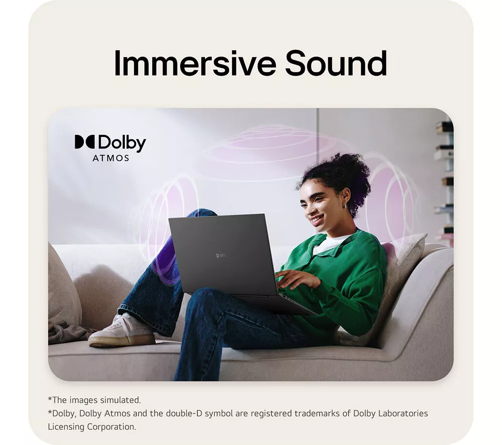 LG gram 17 17Z90T-G.AD88A1 17" Laptop, Copilot+ PC - Intel® Core™ Ultra 7, 1 TB SSD, Black