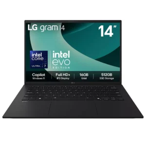 LG gram 14 14Z90T-G.AA75A1 14" Laptop - Intel® Core™ Ultra 7, 512 GB SSD, Black