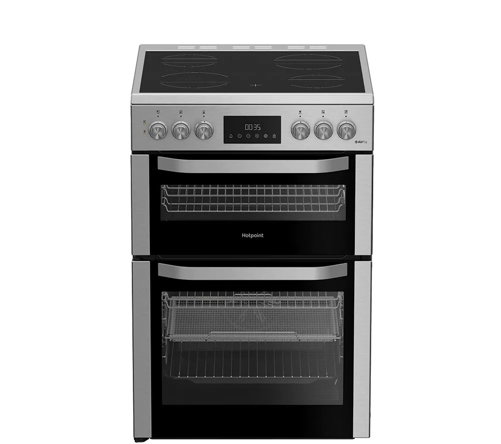 HOTPOINT Multiflow HDE6VDCX 60 cm Electric Ceramic Cooker - Stainless Steel