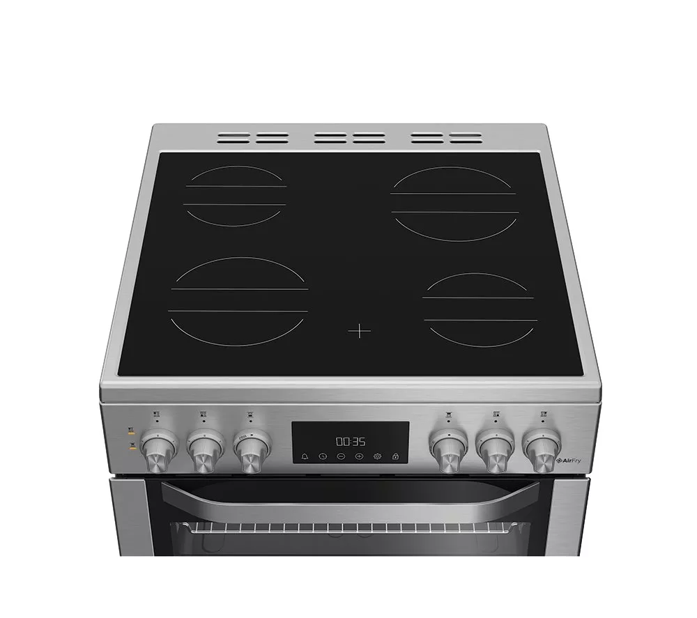 HOTPOINT Multiflow HDE6VDCX 60 cm Electric Ceramic Cooker - Stainless Steel - Image 3