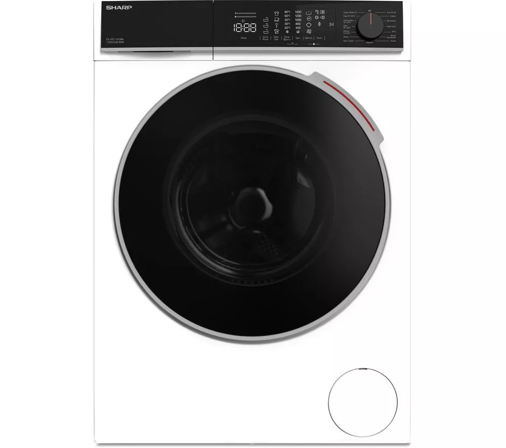 SHARP ES-SFL114CWA-EN 11 kg 1400 Spin Washing Machine - White