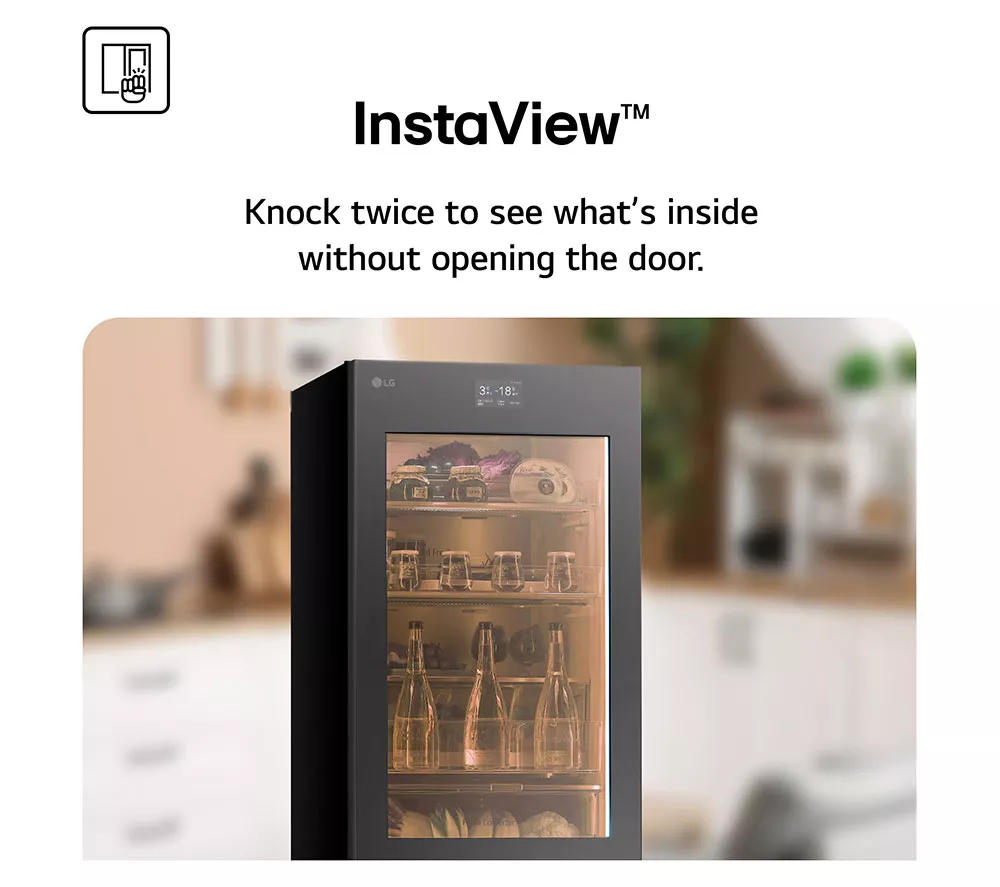 LG InstaView GBG5160CEV Smart 60/40 Fridge Freezer - Essence Black Steel