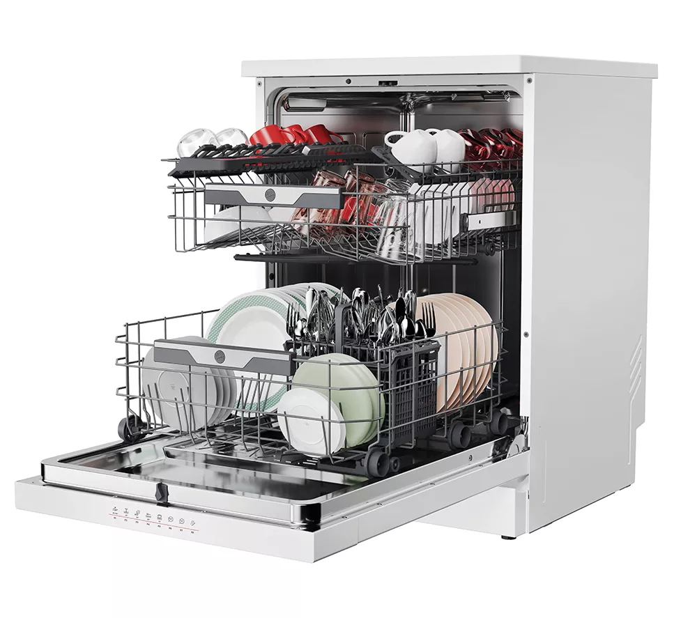 HOOVER H-Dish 500 HF 4B7F0W-80 Full-size WiFi-enabled Dishwasher - White - Image 3