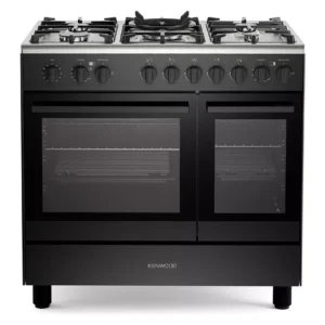 KENWOOD CK601G 90 cm Gas Range Cooker – Matt Black & Chrome