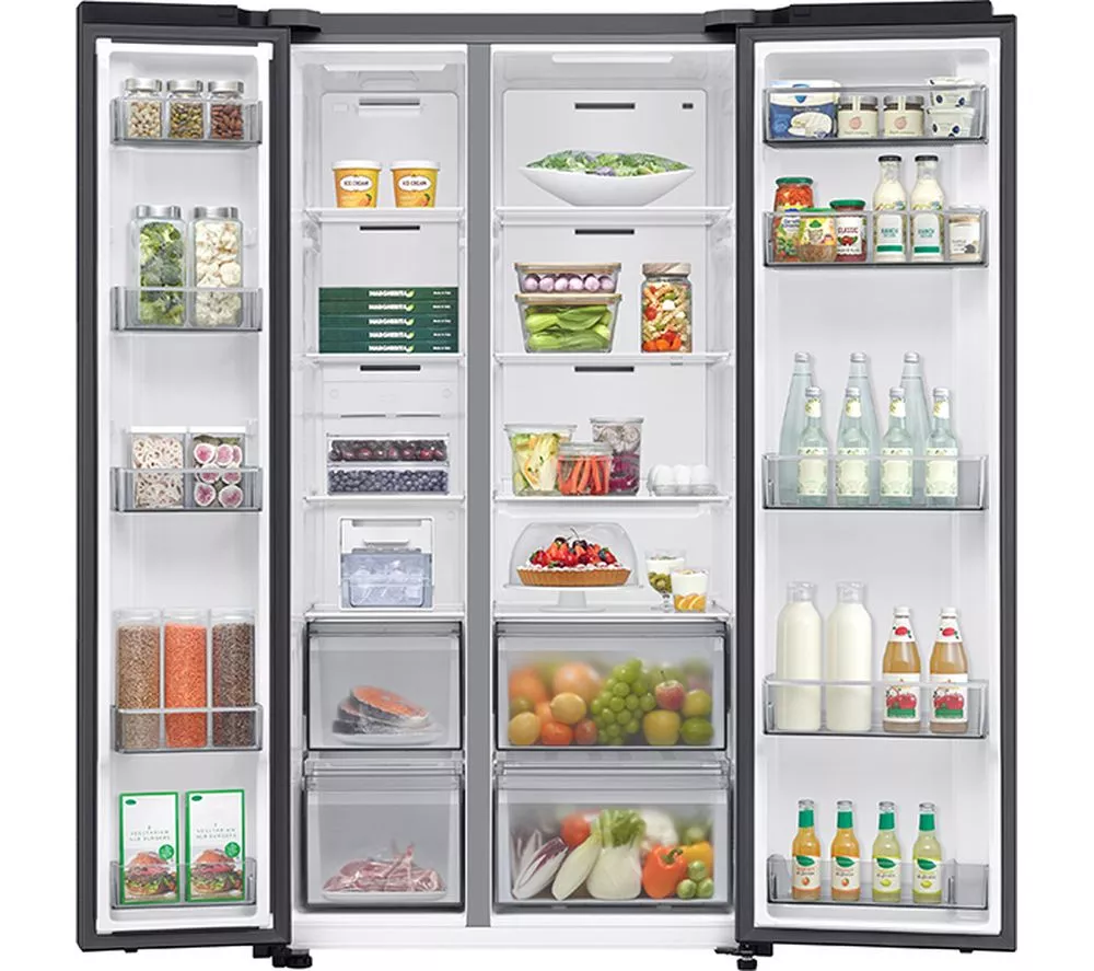SAMSUNG Series 6 SpaceMax RS70F65QEFEU American-Style Smart Fridge Freezer - Black