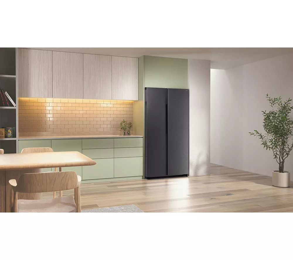 SAMSUNG Series 6 SpaceMax RS70F65QEFEU American-Style Smart Fridge Freezer - Black