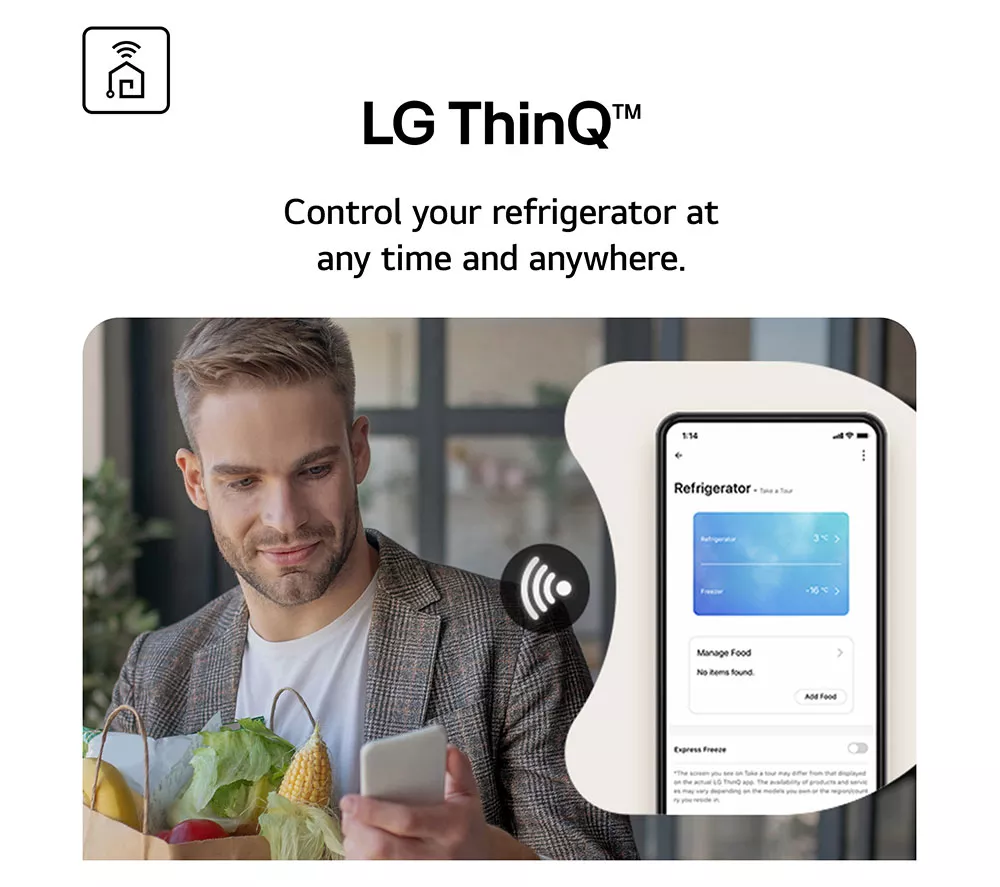 LG InstaView GMK960EV2E American-style Smart Fridge Freezer - Essence Black Steel