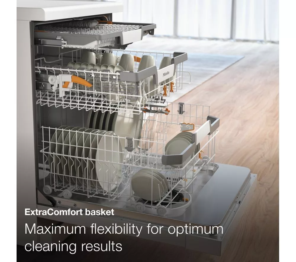 MIELE AutoDos G7040 SC Full-size WiFi-enabled Dishwasher - Clean Steel