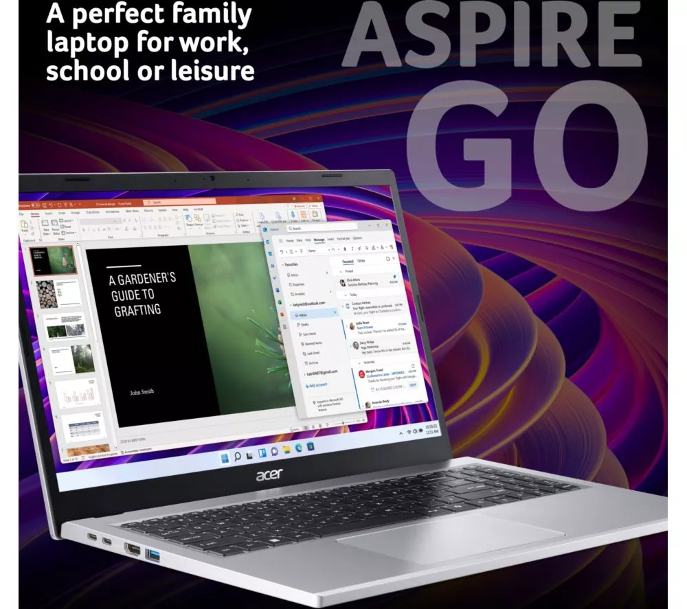ACER Aspire Go 15 15.6" Laptop - AMD Ryzen 3, 256 GB SSD, Silver - Image 2