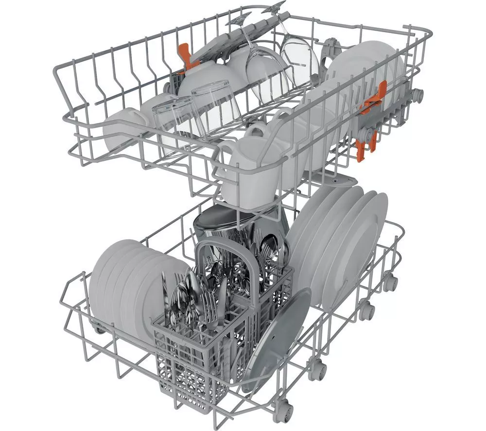 HOTPOINT HP2FE10CS90SUK Slimline Dishwasher - Silver - Image 4