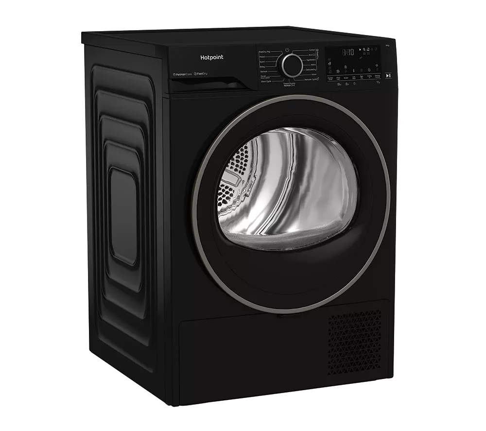HOTPOINT FabricCare C HD 94M BBS UK WiFi-enabled 9 kg Heat Pump Tumble Dryer - Black