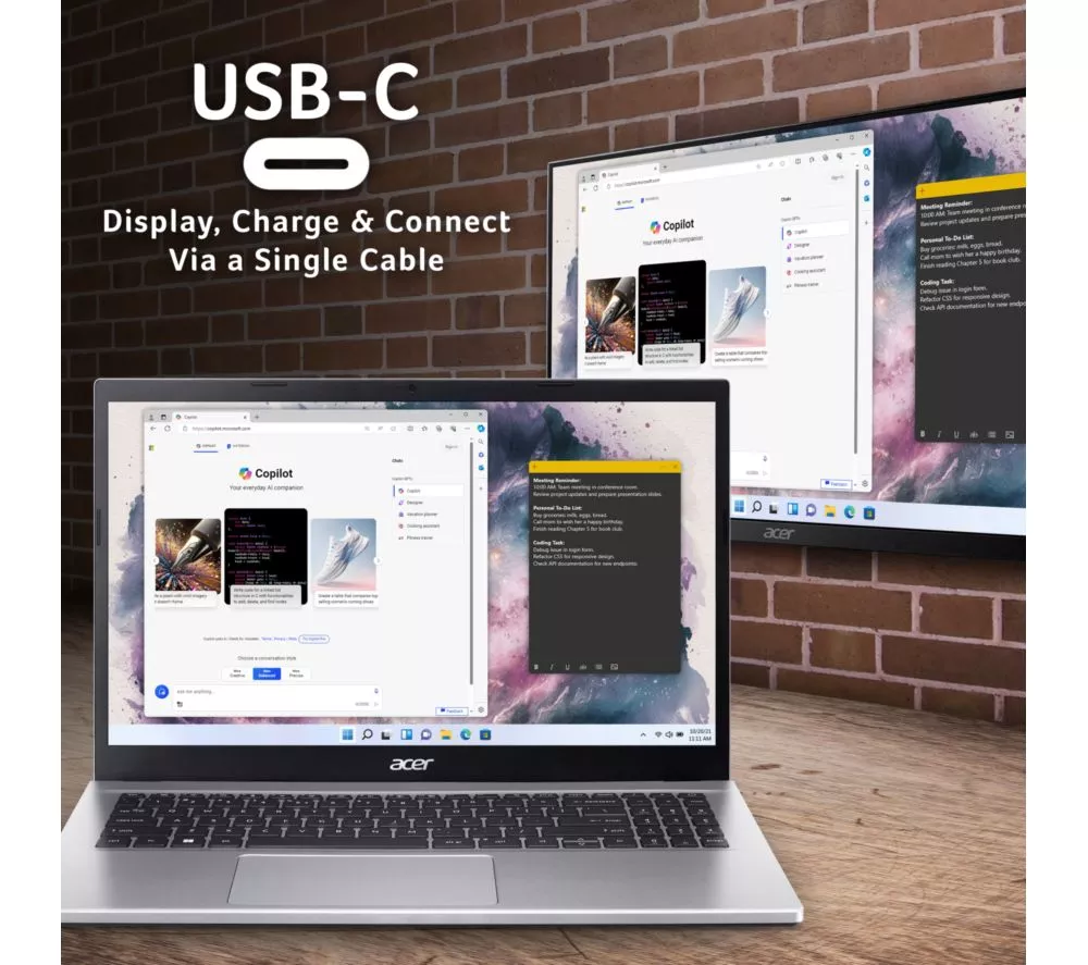 ACER Aspire Go 15 15.6" Laptop - AMD Ryzen 7, 1 TB SSD, Silver