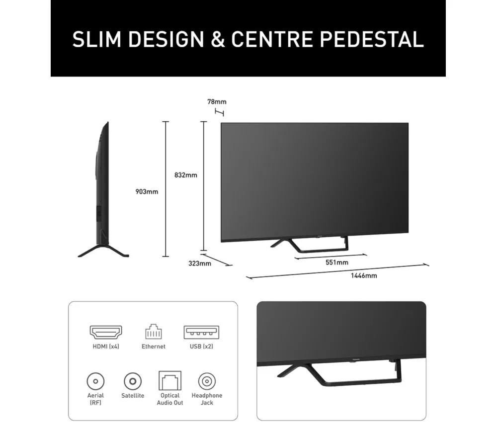 PANASONIC W95B 65" Mini LED 4K HDR Smart Fire TV with Freely - TV-65W95BEB - Image 6