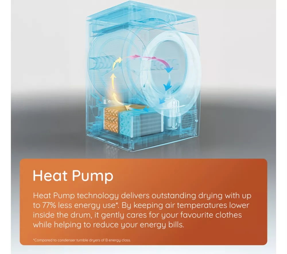 HOTPOINT C HD 94M WW UK 9 kg Heat Pump Tumble Dryer - White