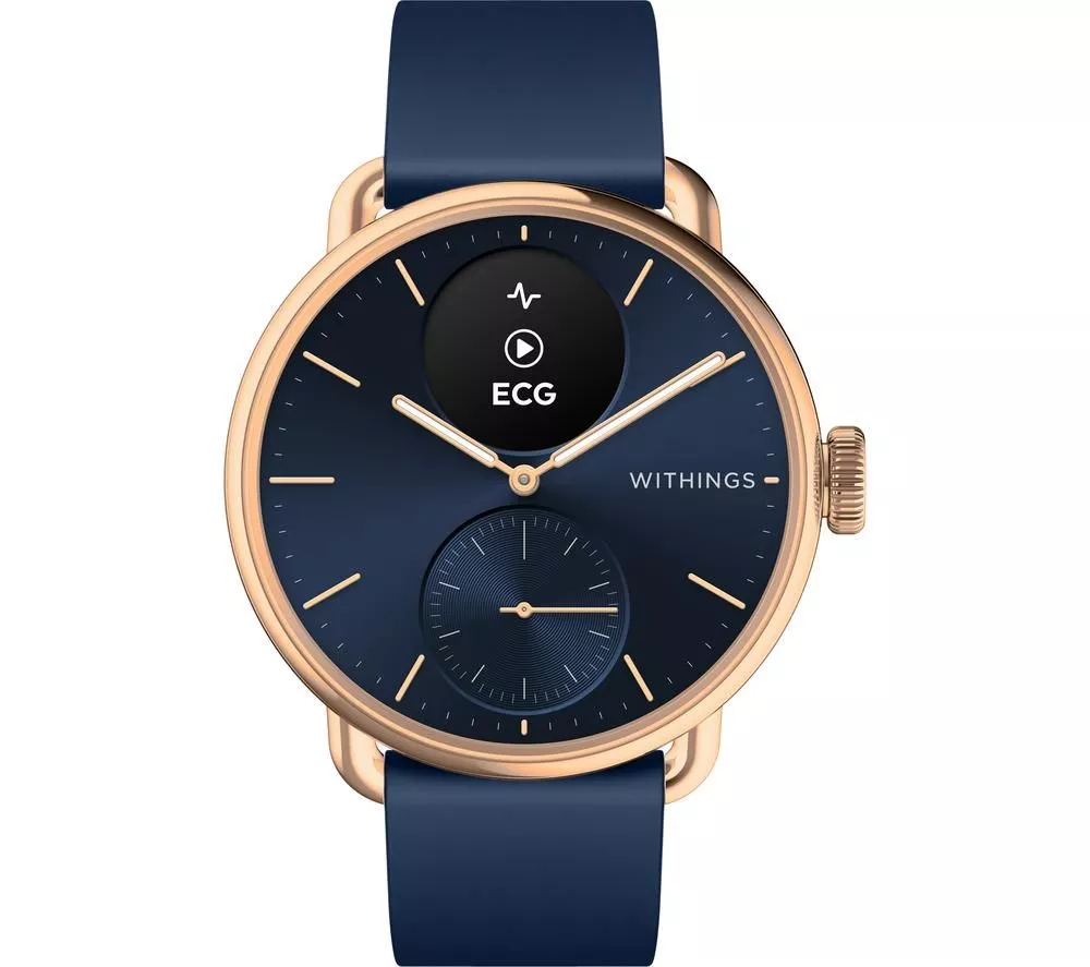 WITHINGS ScanWatch 2 Hybrid Smart Watch - Blue, 38 mm