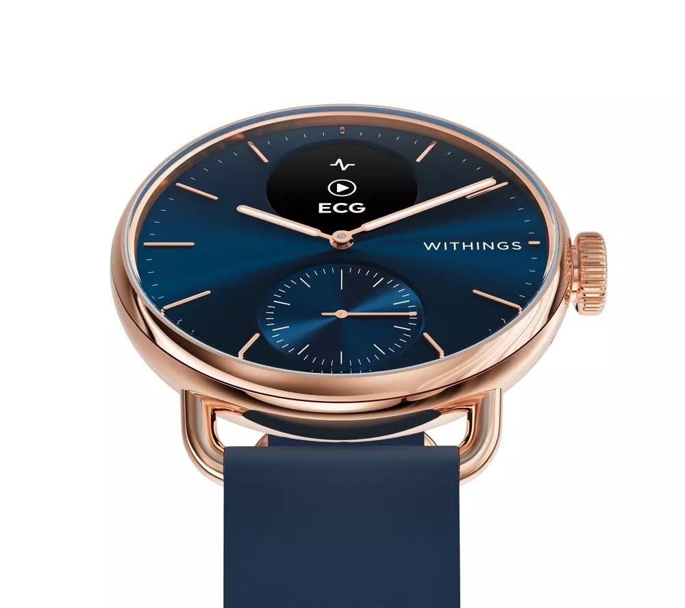 WITHINGS ScanWatch 2 Hybrid Smart Watch - Blue, 38 mm