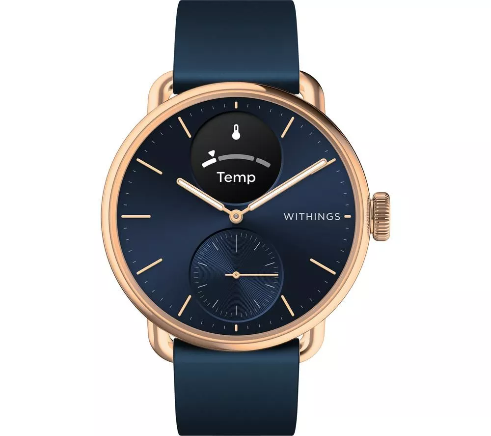 WITHINGS ScanWatch 2 Hybrid Smart Watch - Blue, 38 mm