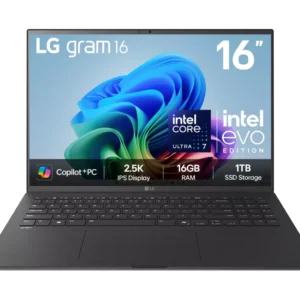 LG gram 16Z90TL-G.AU78A1 16” Laptop, Copilot+ PC - Intel® Core™ Ultra 7, 1 TB SSD, Black