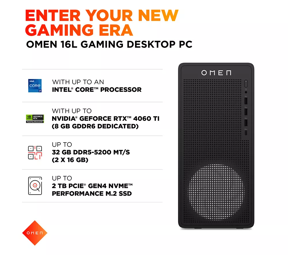 HP OMEN 16L Gaming PC - Intel® Core™ i5, RTX 5060, 1 TB SSD - Image 3