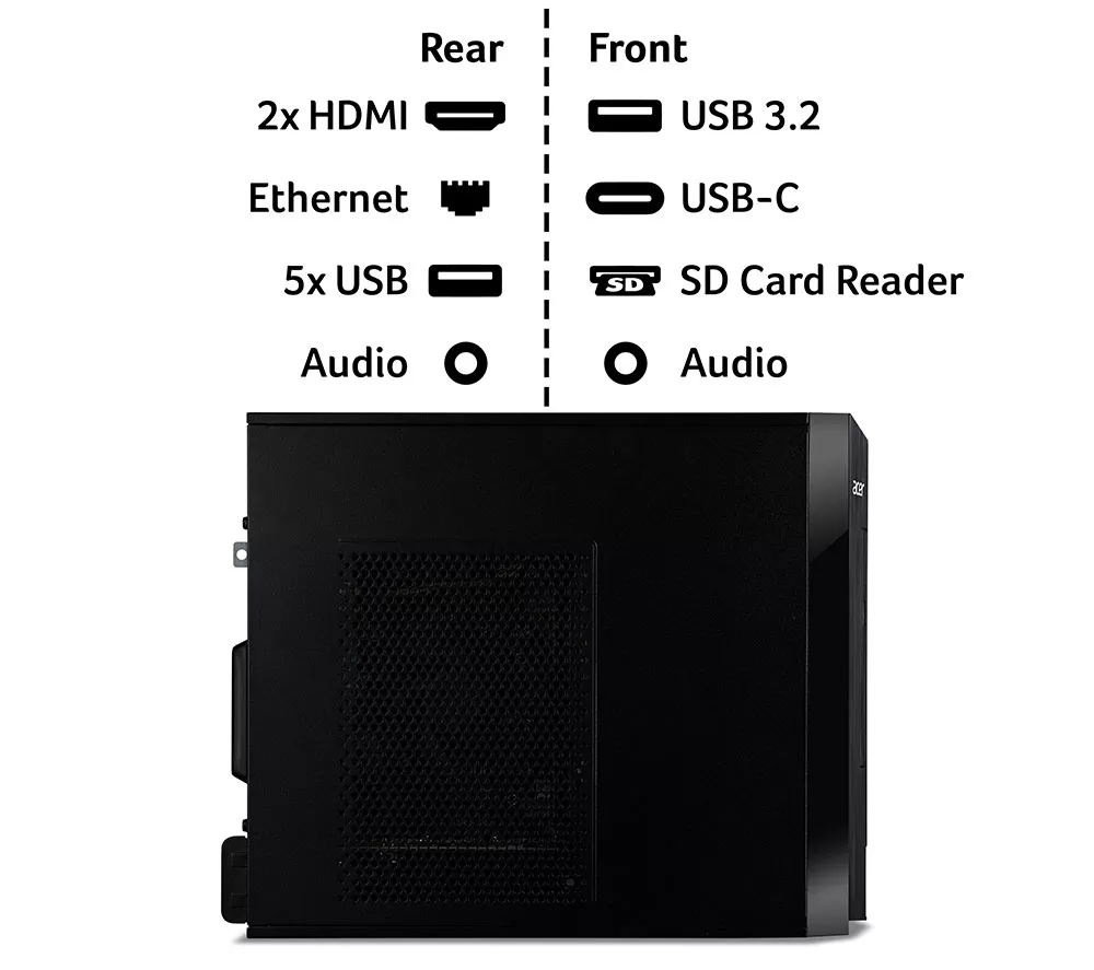 ACER Aspire XC-1785 Desktop PC - Intel® Core™ i7, 512 GB SSD, Black - Image 6