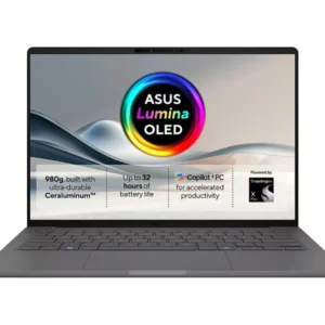 ASUS Zenbook A14 UX3407QA 14" Laptop, Copilot+ PC – Snapdragon X Plus, 1 TB SSD, Iceland Grey