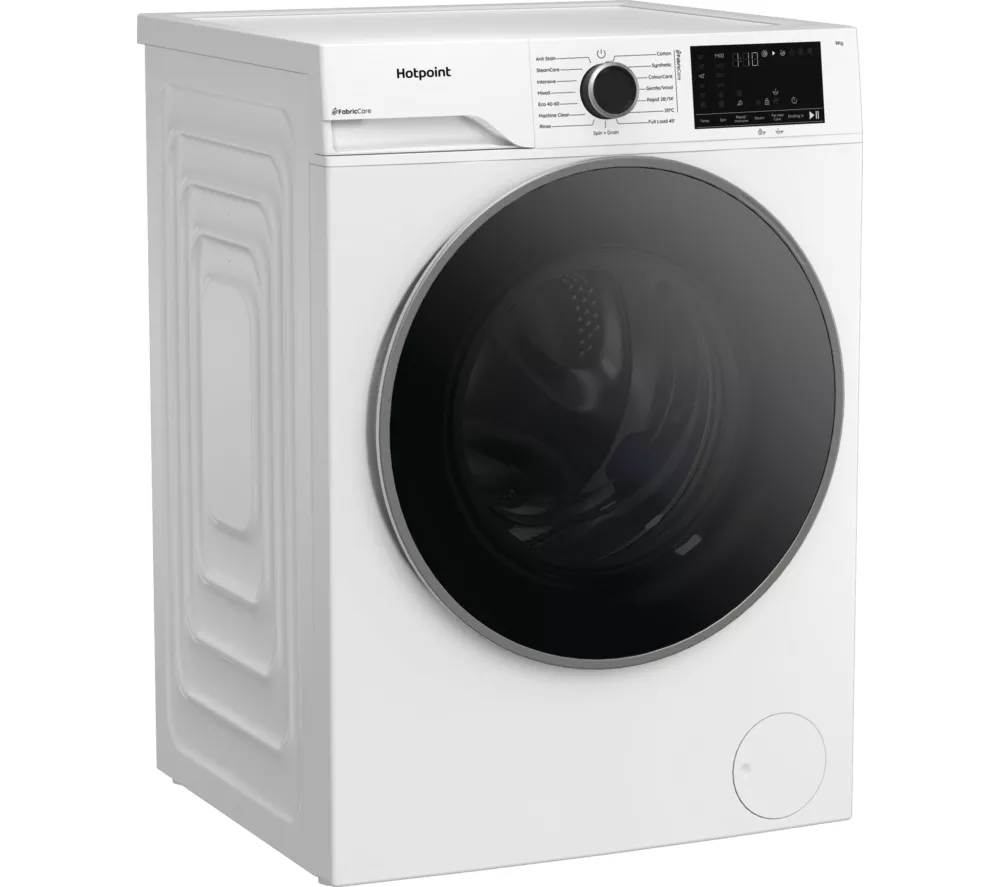 HOTPOINT FabricCare HBCA 93 CARE UK 9 kg 1400 Spin Washing Machine - White