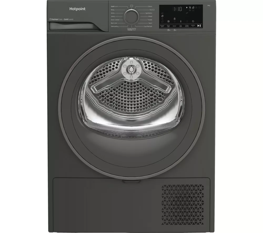 HOTPOINT C HSD 82M GG UK 8 kg Heat Pump Tumble Dryer - Dark Grey
