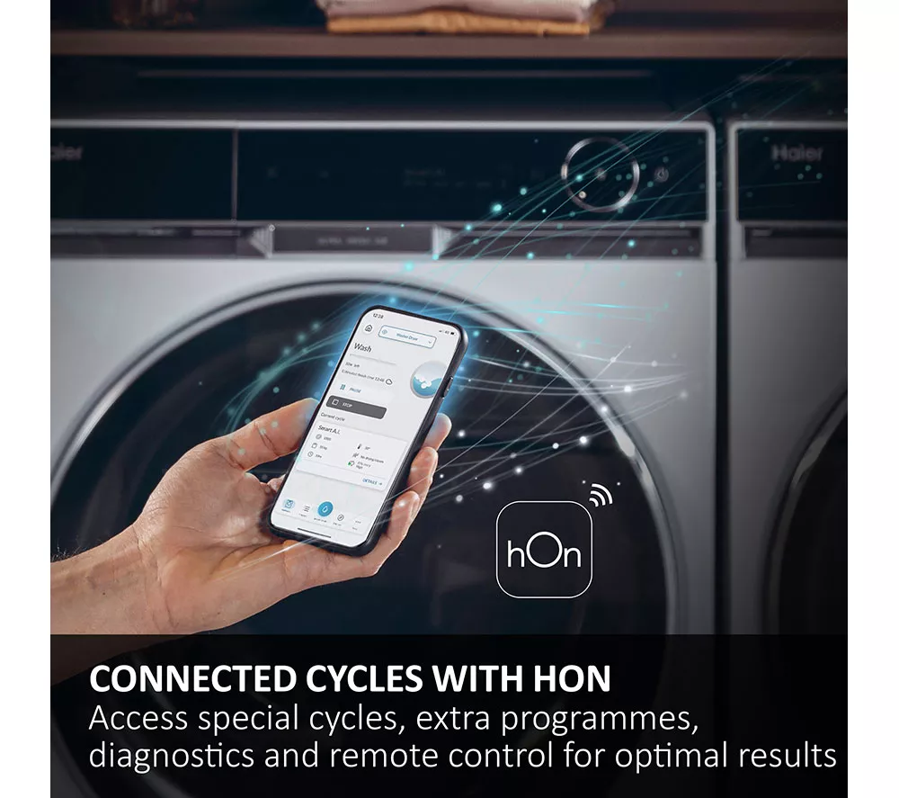 HAIER X Series 9 HW100-B14387BUUK WiFi-enabled 10 kg 1400 Spin Washing Machine - Black - Image 12