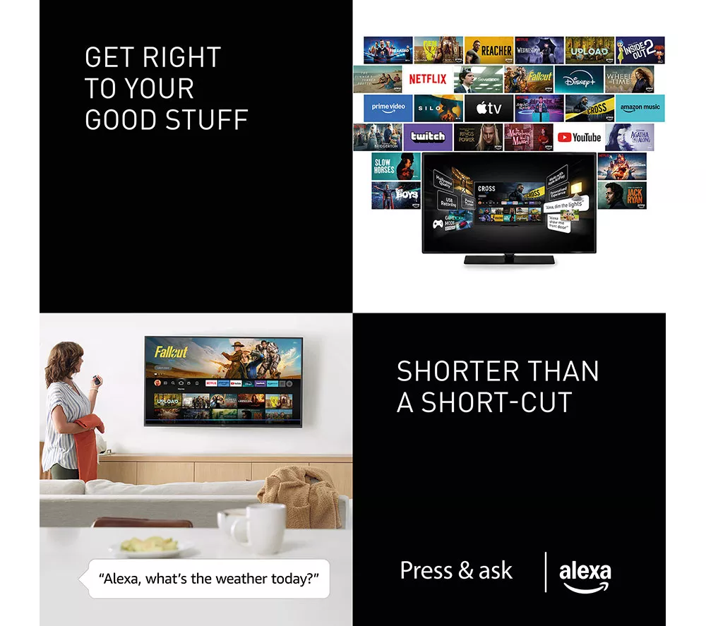 PANASONIC W85B 65" QLED 4K HDR Smart Fire TV with Freely - TV-65W85BEY