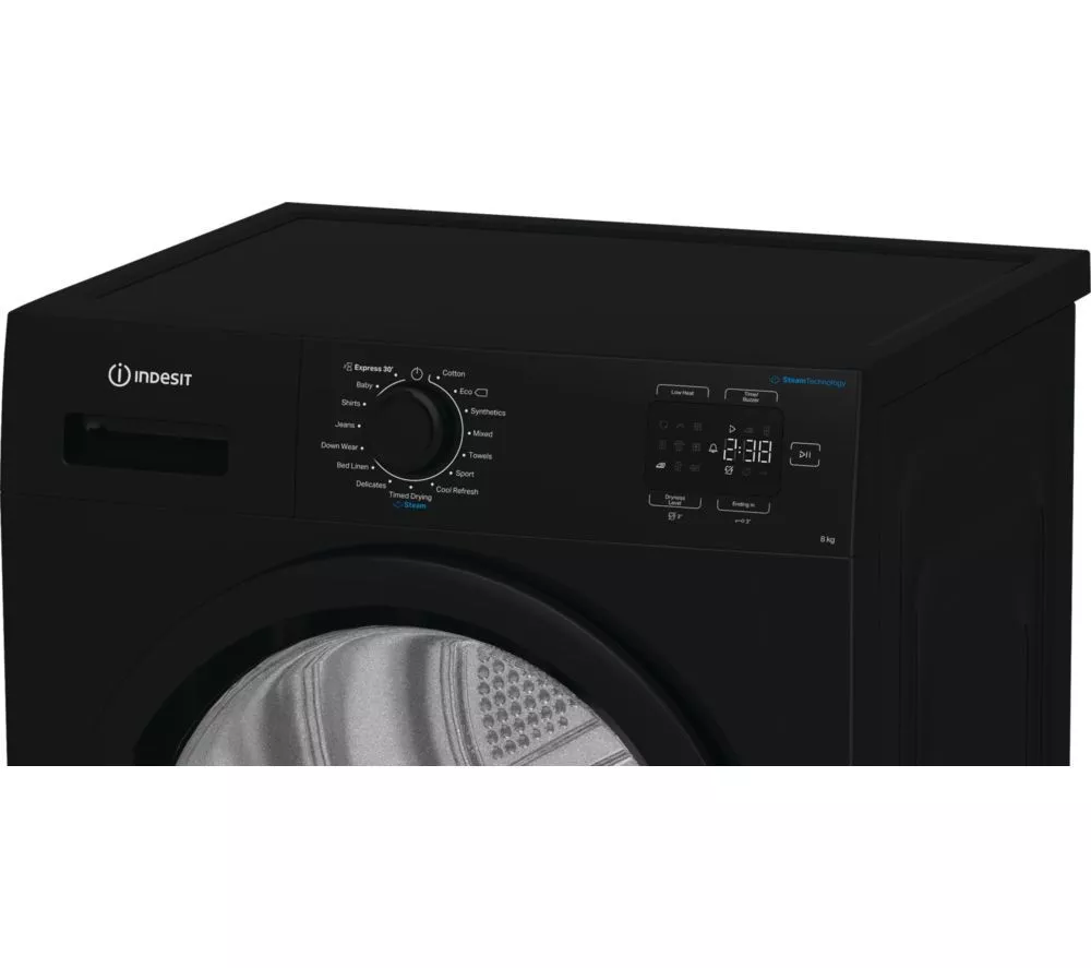 INDESIT C YSD 82D BB UK kg Heat Pump Tumble Dryer - Black - Image 6