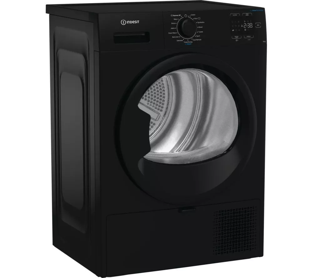 INDESIT C YSD 82D BB UK kg Heat Pump Tumble Dryer - Black - Image 7