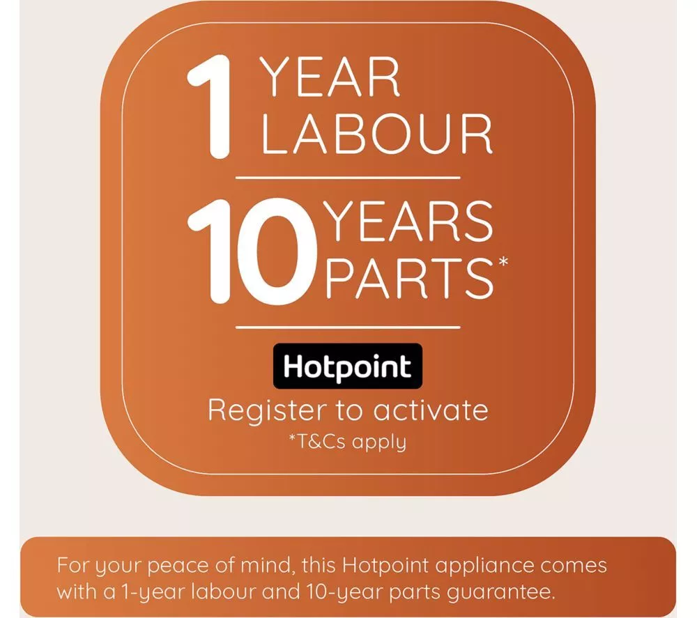 HOTPOINT FabricCare HBCA 103 CARE UK 10 kg 1400 Spin Washing Machine - White - Image 10