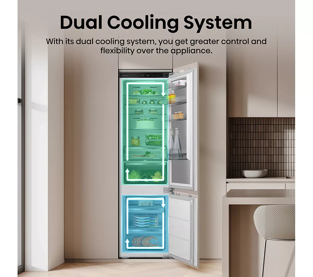 HISENSE RB5B280SSWC Integrated Smart 70/30 Fridge Freezer - Fixed Hinge - Image 5