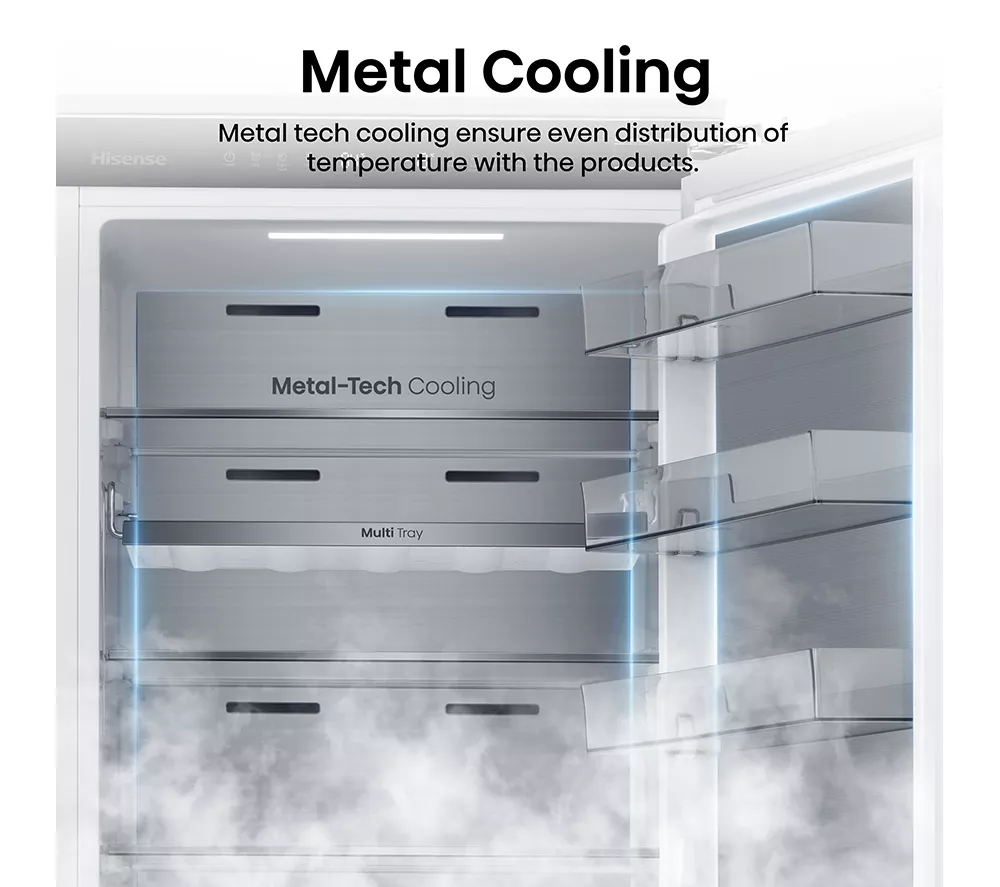 HISENSE RB5B280SSWC Integrated Smart 70/30 Fridge Freezer - Fixed Hinge - Image 9