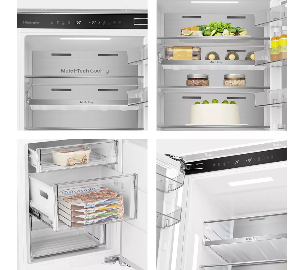 HISENSE RB5B280SSWC Integrated Smart 70/30 Fridge Freezer - Fixed Hinge - Image 16