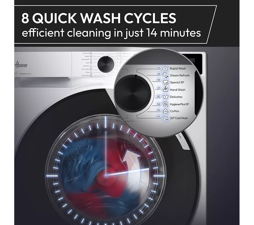 HOOVER Pro Wash Series 5 HBP 411BL9G-80 WiFi-enabled 11 kg 1400 Spin Washing Machine - Graphite - Image 6