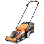 LAWNMASTER CLMF4841E-1-01 Cordless Rotary Lawn Mower with 2 Batteries - Orange & Black