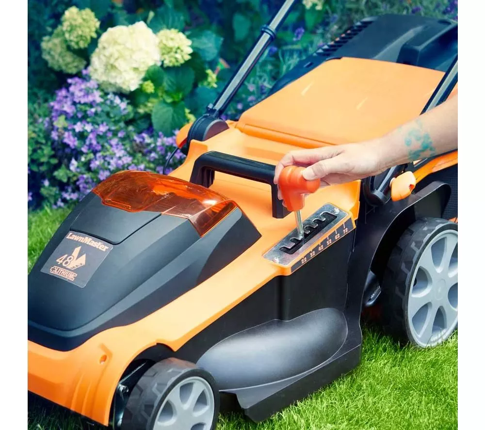LAWNMASTER CLMF4841E-01 Cordless Rotary Lawn Mower - Orange & Black - Image 7
