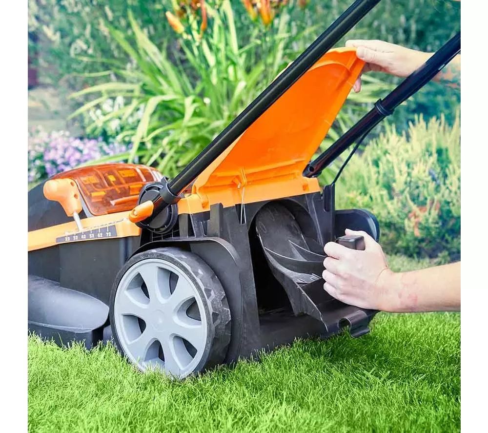 LAWNMASTER CLMF4841E-01 Cordless Rotary Lawn Mower - Orange & Black - Image 9