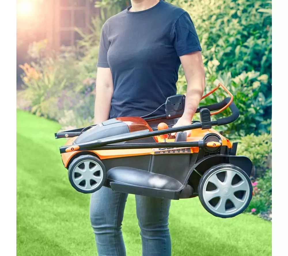 LAWNMASTER CLMF4841E-01 Cordless Rotary Lawn Mower - Orange & Black - Image 10